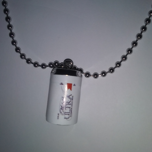 Hand Crafted Accessories Michelob Ultra Beer Can Necklace New